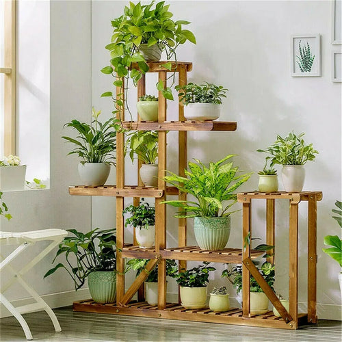 6 Tier Wood Plant Stand