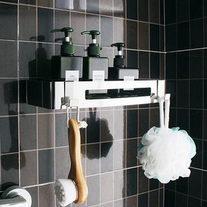 Stainless Steel Punch-Free Bathroom Shelf: Organize with Ease