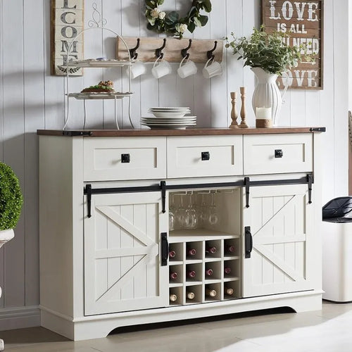 Farmhouse Buffet Cabinet with Storage, 54