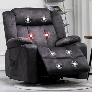 Recliner Massage Chair with Heated 360 Degree Swivel