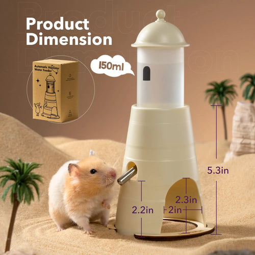MEWOOFUN's Hamster Water Bottle with Stand & Hideout Space (150ml) Convenient and Comfortable