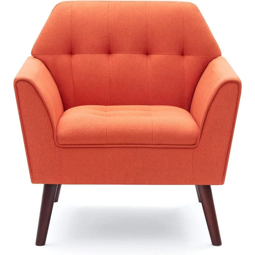 Kingfun Accent Chair, Linen Fabric, Tufted