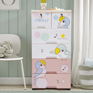Plastic Dresser with 6 Drawers