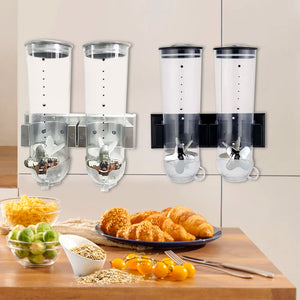 Food Dispensers 2 PACK Wall Mount Convenient Storage