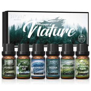 Fragrance Oils Set-Nature Theme 6 Gift Set / Use For Aromatherapy, Diffuser, Humidifier, Candles
