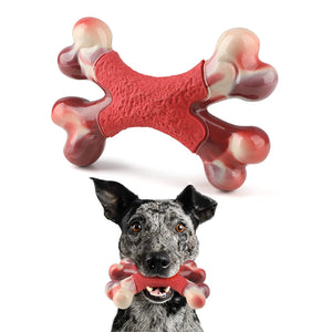 MASBRILL Pet Dog Chew Toy Double Bone, Rubber Interactive Toy